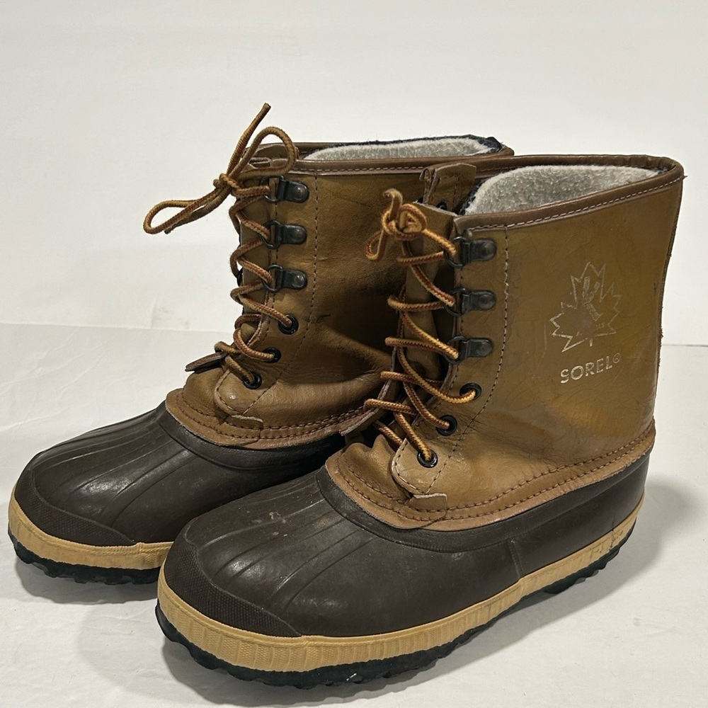 Sorel Kaufman Canada Waterproof Insulated Leather Winter Boots Woman’s Size 9
